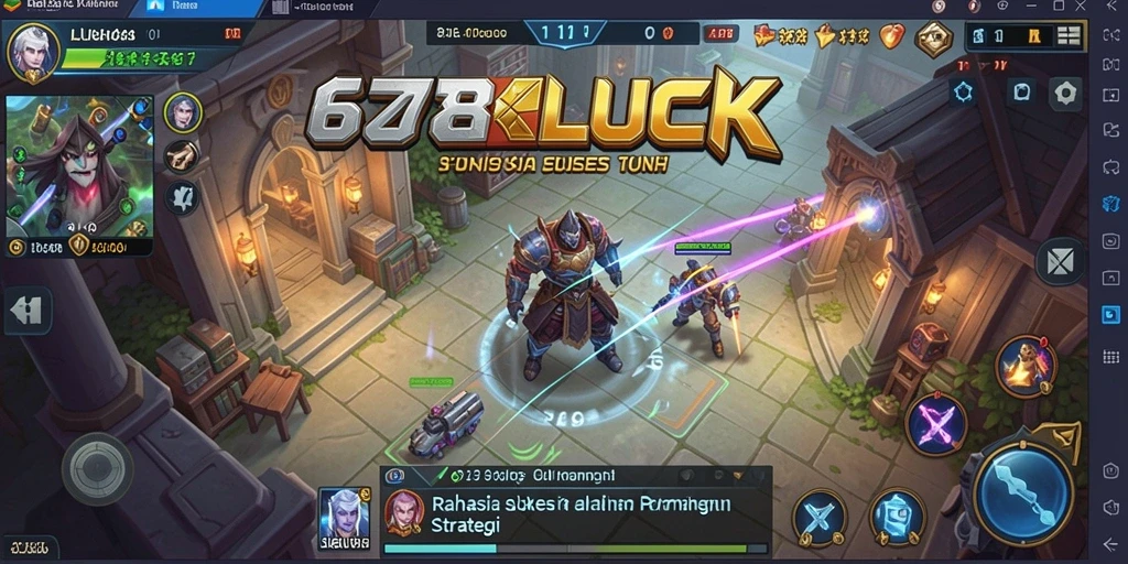 Screenshot gameplay 678LUCK menampilkan pertempuran strategis yang seru.