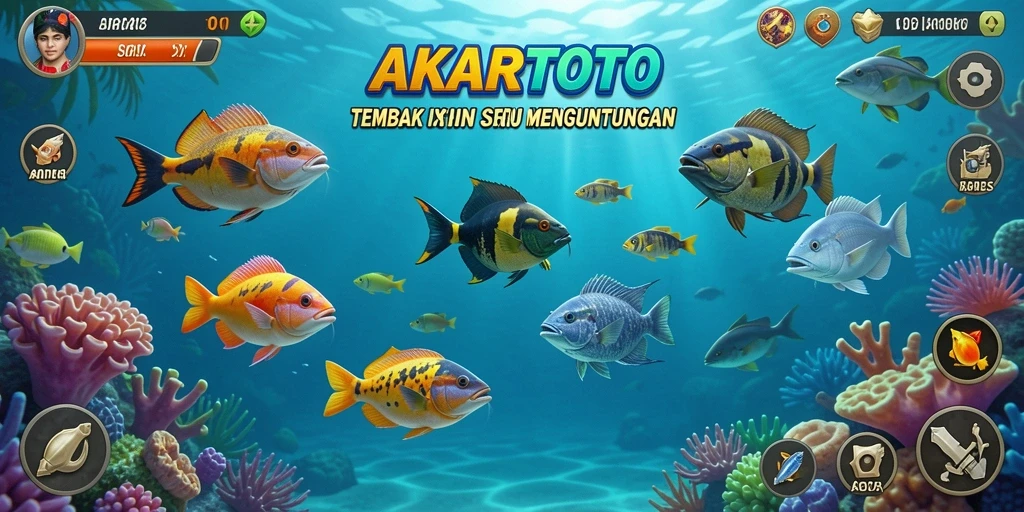 Tampilan gameplay Tembak Ikan yang menegangkan dan penuh warna.
