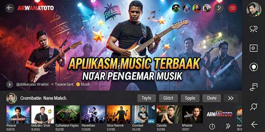 Screenshot gameplay ARWANATOTO yang menunjukkan aksi seru bermain musik.