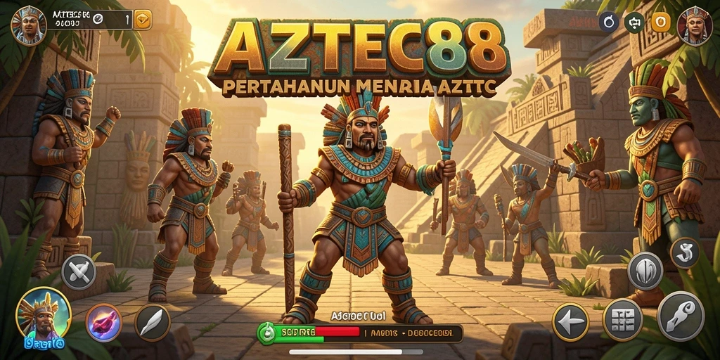Gameplay seru AZTEC88 di dunia Tower Defense.