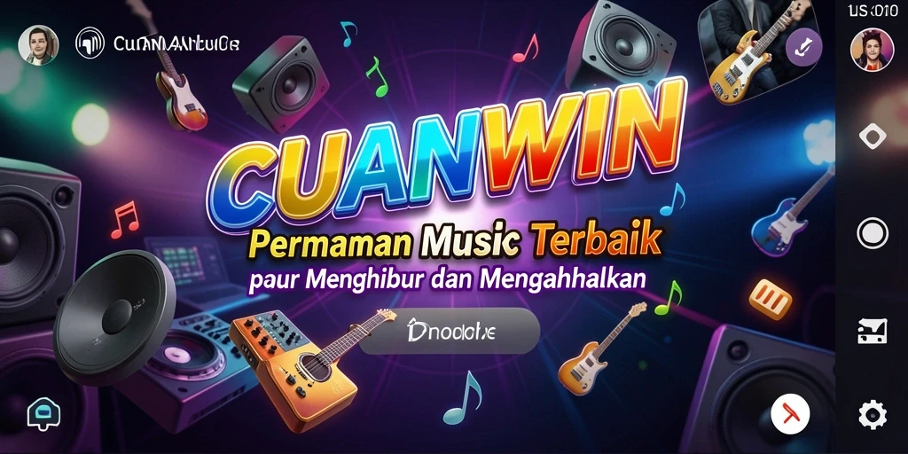 Tampilan gameplay CUANWIN yang mengasyikkan dengan berbagai lagu.