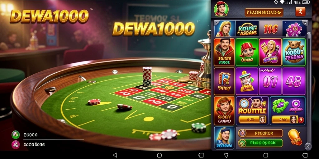 Tampilan utama <strong>DEWA1000</strong> dengan permainan Kasino yang menarik.