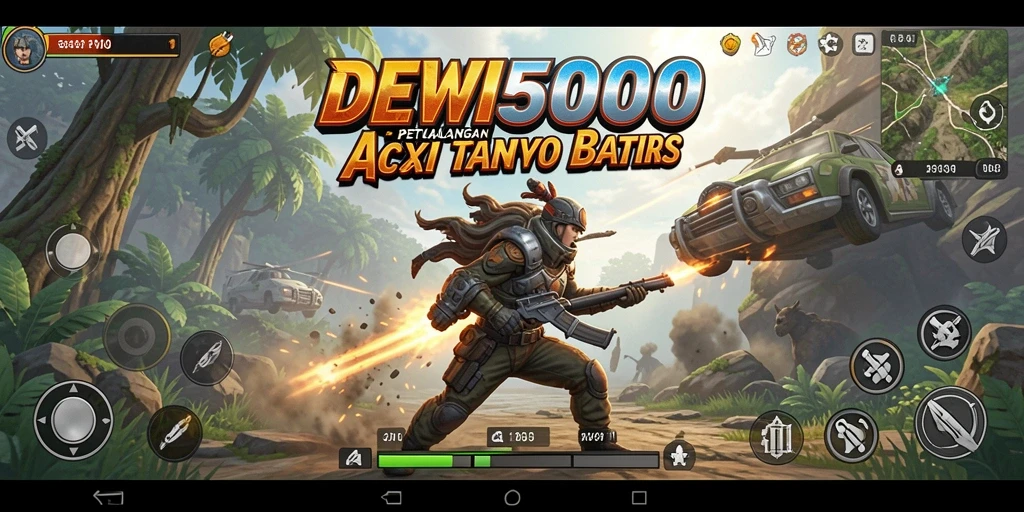 Tangkapan layar DEWI5000 menampilkan aksi pertarungan yang mendebarkan.