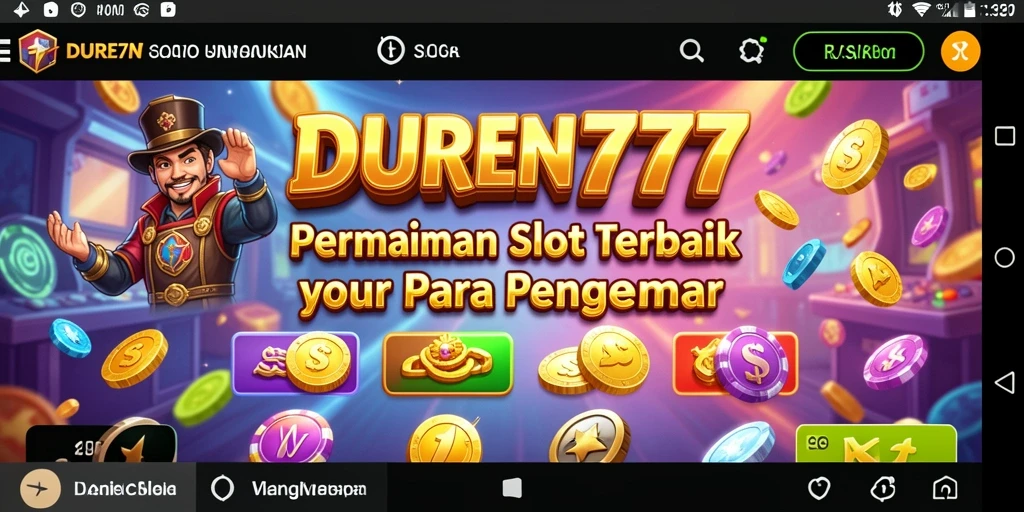 Tampilan gameplay DUREN777 dengan efek visual yang menarik.