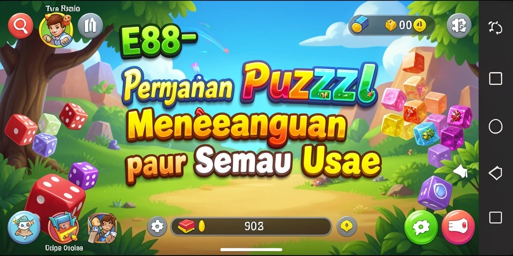 Tampilan gameplay menantang dari E88 yang penuh warna.