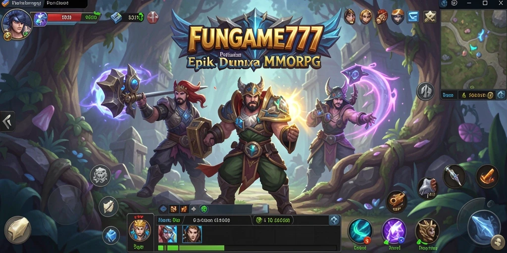 Tampilan gameplay seru dan mendebarkan di dunia FUNGAME777.
