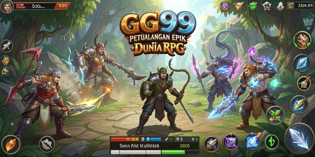 Screenshot GG99 menampilkan aksi pertarungan yang seru dalam game RPG.