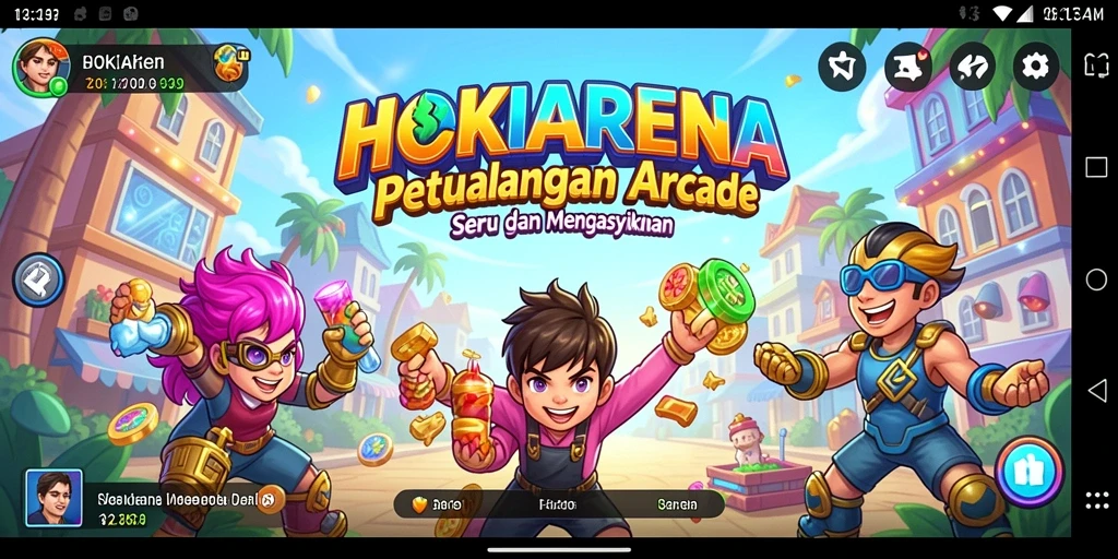 Tampilan gameplay seru dan dinamis dari HOKIARENA.