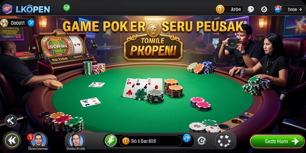 Tampilan gameplay Poker yang seru di LKOPEN, sangat menghibur!