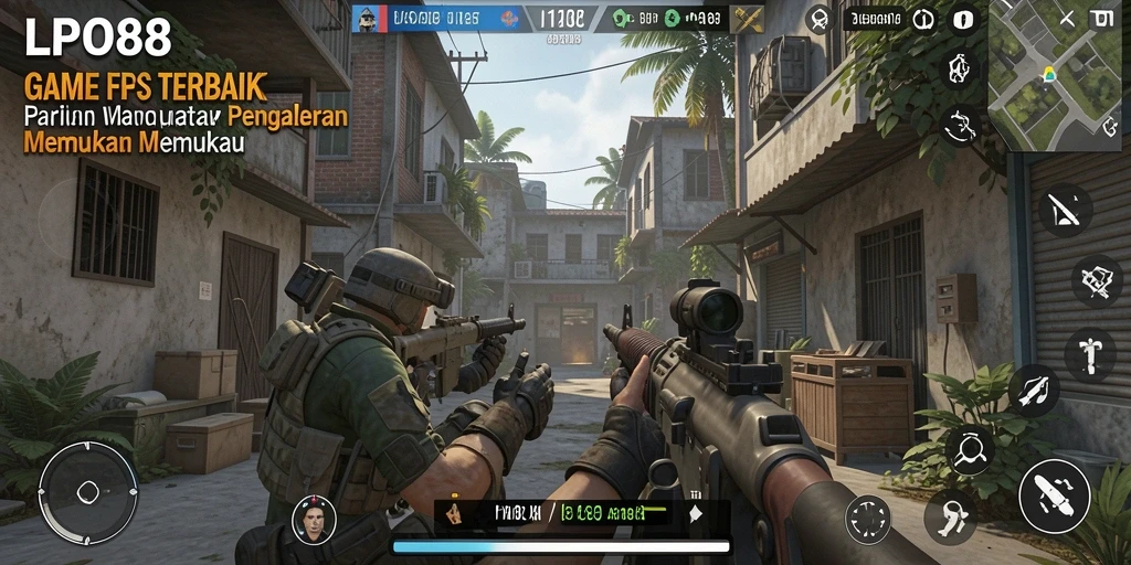 Screenshot menunjukkan aksi intens di gameplay LPO88.