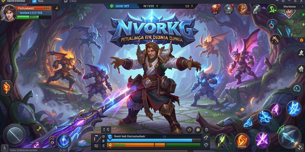 Tampilan gameplay NV77 yang seru dan menantang dalam dunia MMORPG.