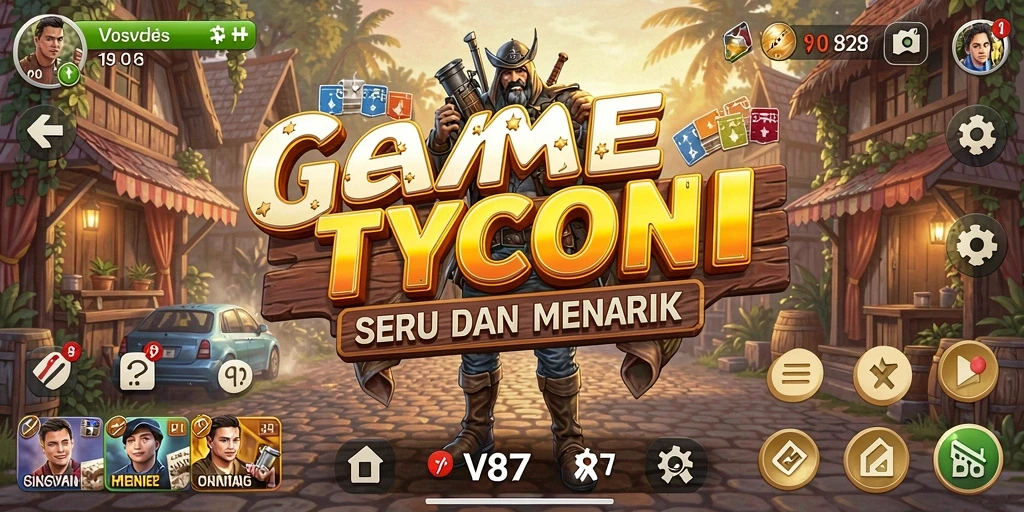 Tampilan gameplay yang menarik dalam V87, menunjukkan berbagai aspek Tycoon.